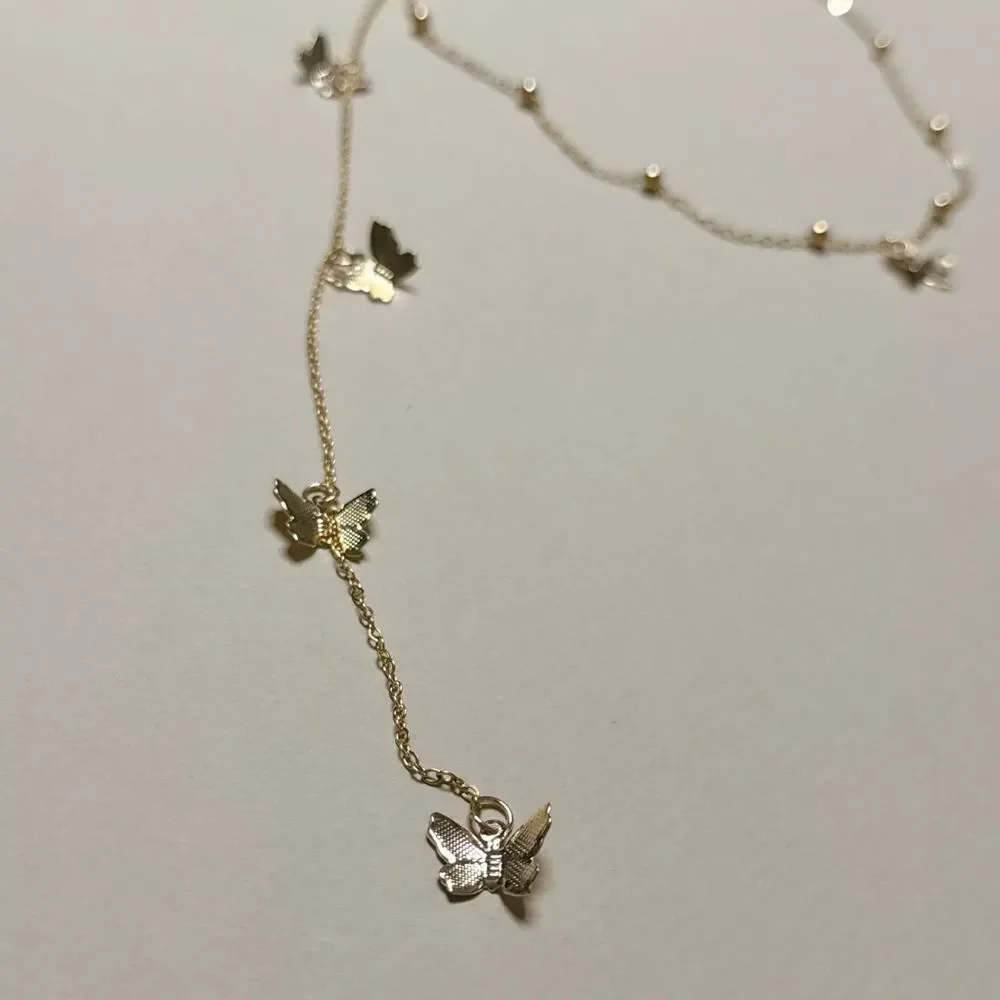 Gold Butterfly Necklace #1934